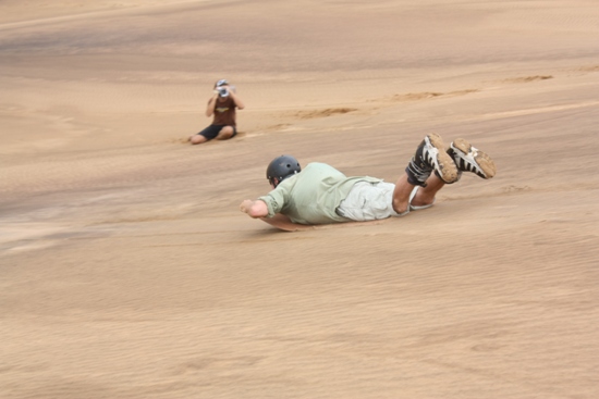 Dizzy the Fastest Run on the dunes Dizzy Sandboarding swakopmund namibia