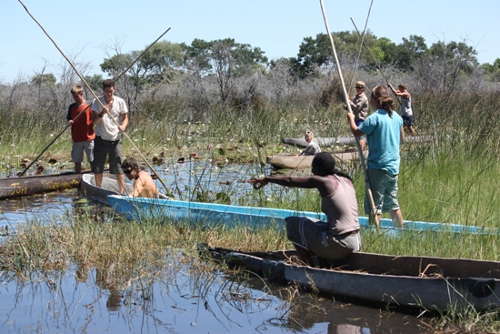 Learning how to pole Learning how to pole through the Okavango delta