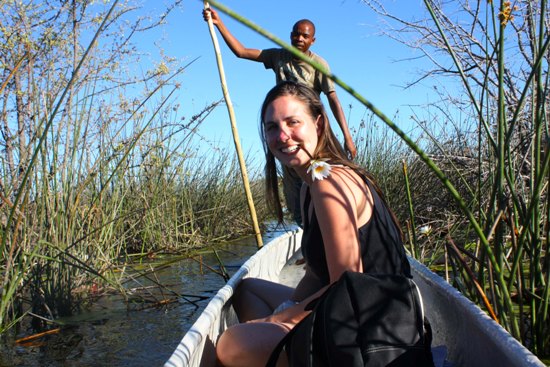 Mokoro riding through the Delta Mokoro riding through the Okavango Delta