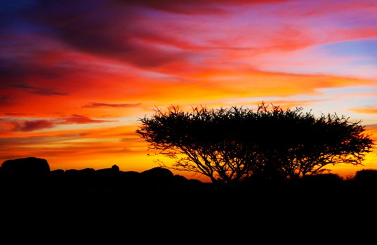 Sunset at Spitzkoppe Campsite