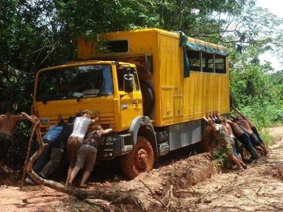 Overlanders getting stuck in it Overlanders getting stuck in it