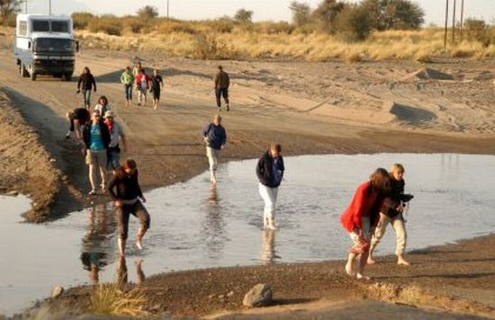 Overlanders getting their feet wet