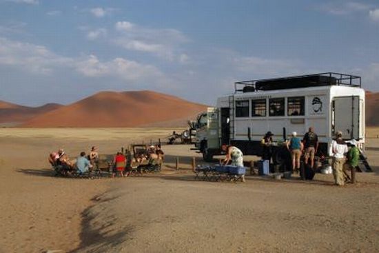 Overlanding truck stop