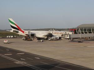 Emirates An Emirates plane parked at King Shaka airport. Picture: Zanele Zulu
