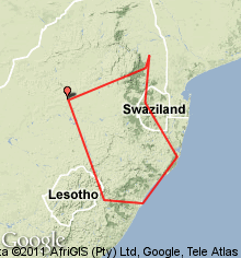 swazi-and-lesotho-trek-map