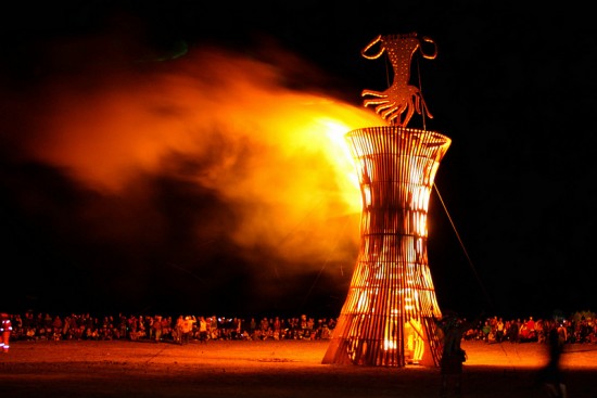 San Clan San Clan - a burning structure from AfrikaBurn 2012