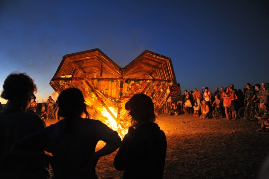 Burning Heart A burning heart art installation. Photographed by Gregor Rohrig.